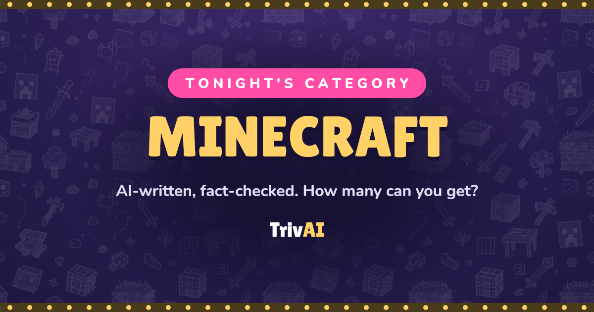 Minecraft trivia on TrivAI
