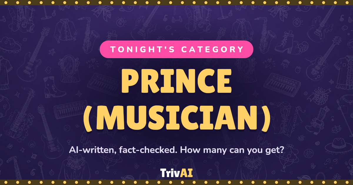Prince (musician) trivia on TrivAI