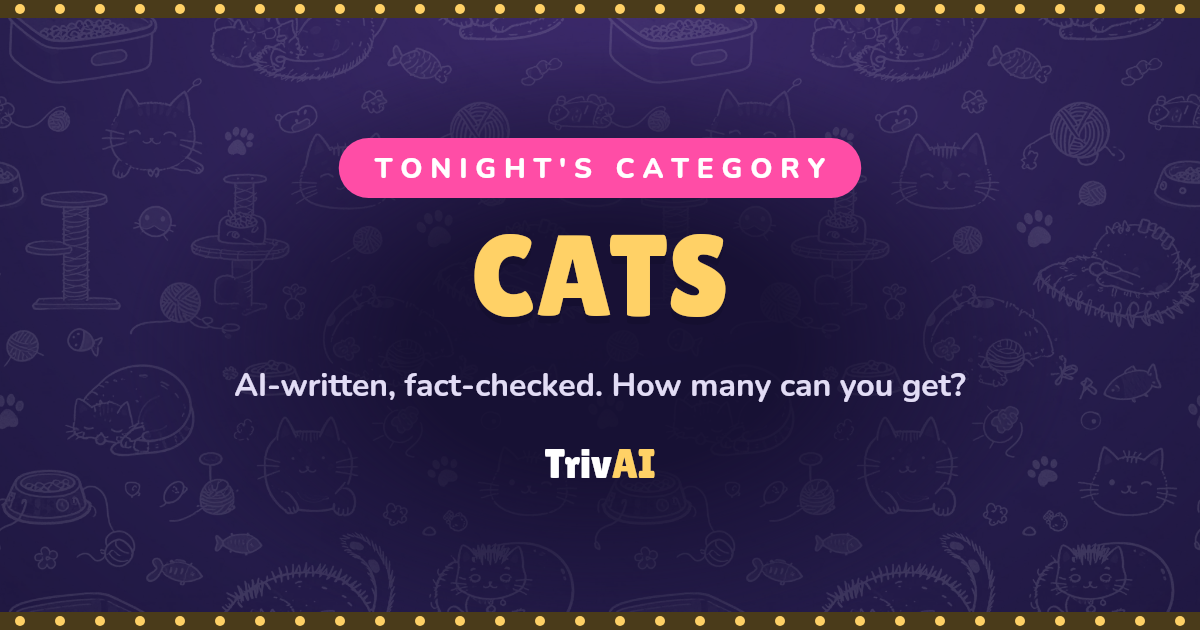 Cats trivia on TrivAI