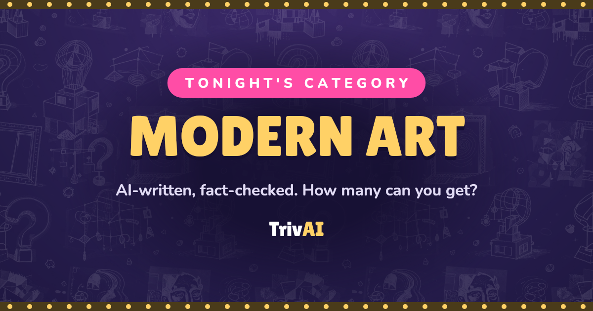 Modern art trivia on TrivAI