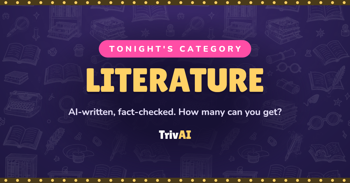 Literature trivia on TrivAI
