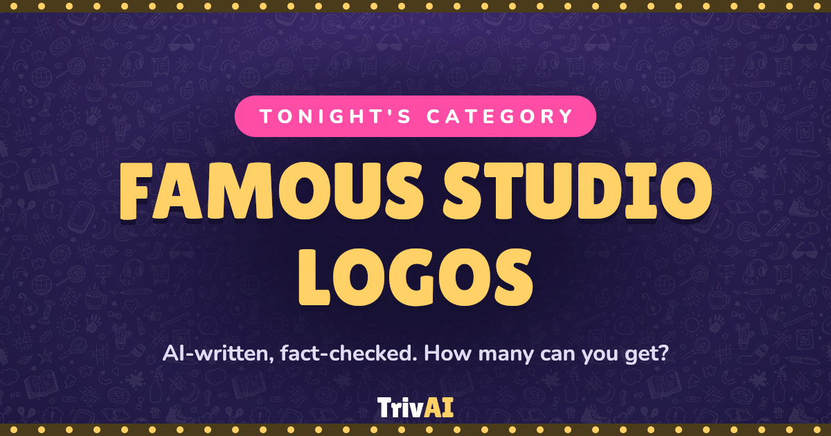 Famous Studio Logos trivia on TrivAI