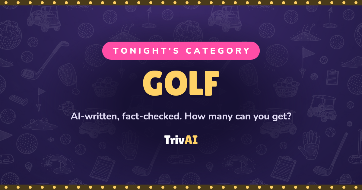 Golf trivia on TrivAI